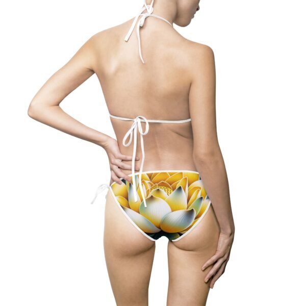 Lotus Flower Women's Bikini Swimsuit - Vibrant Floral Swimwear for Beach Days - Image 6