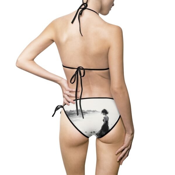 Elegant Art-Printed Women's Bikini Swimsuit - Stylish Summer Beachwear - Image 3