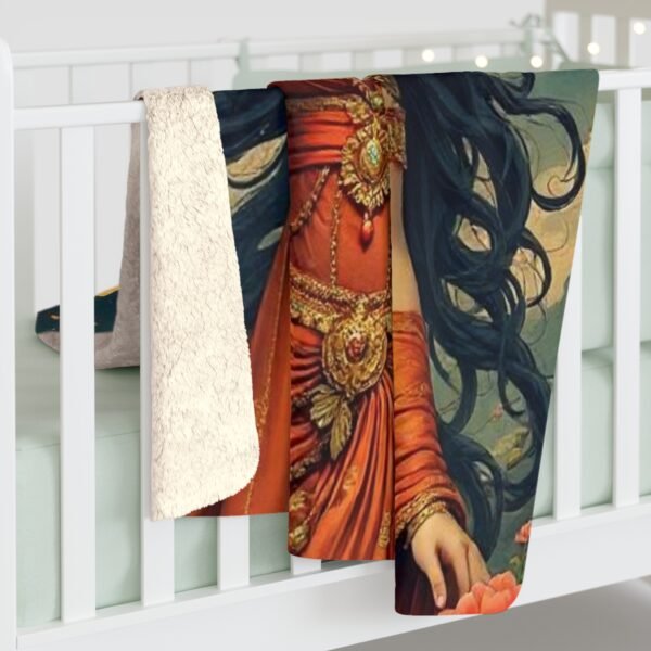 Goddess-Inspired Sherpa Fleece Blanket - Cozy Spiritual Decor - Image 4
