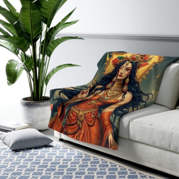 Goddess-Inspired Sherpa Fleece Blanket - Cozy Spiritual Decor - Image 3