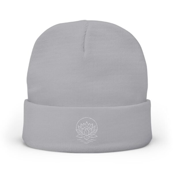 Lotus Knit Beanie (Embroidery)