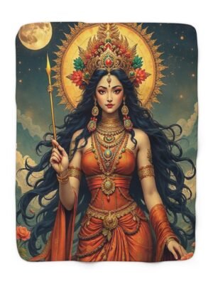 Goddess-Inspired Sherpa Fleece Blanket - Cozy Spiritual Decor
