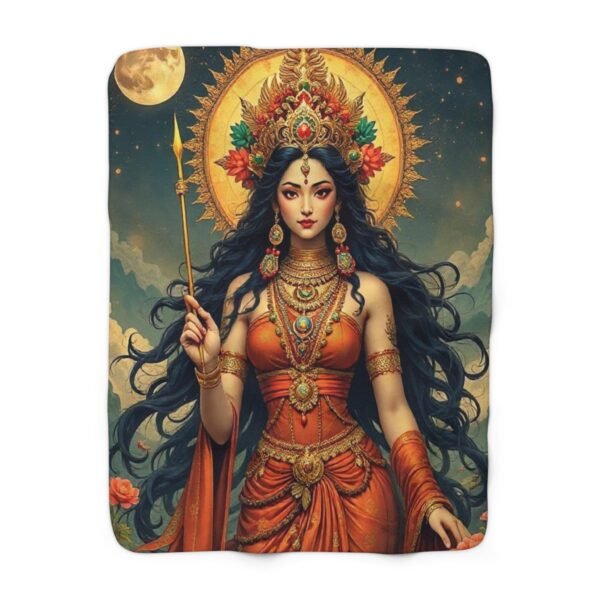 Goddess-Inspired Sherpa Fleece Blanket - Cozy Spiritual Decor