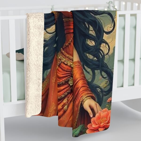 Goddess-Inspired Sherpa Fleece Blanket - Cozy Spiritual Decor - Image 8