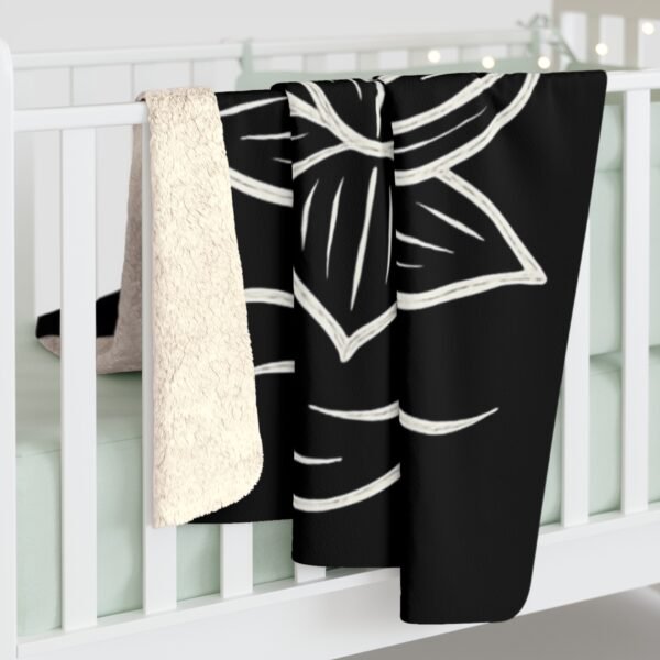 Lotus Blossom Sherpa Fleece Blanket - Cozy Meditation Throw for Relaxation & Mindfulness - Image 4
